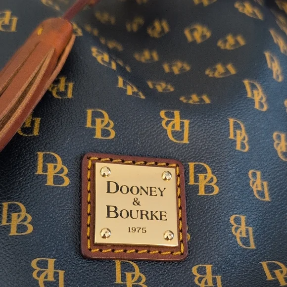 Dooney & Bourke Black and Brown Monogram Shoulder Bag - Picture 2 of 5
